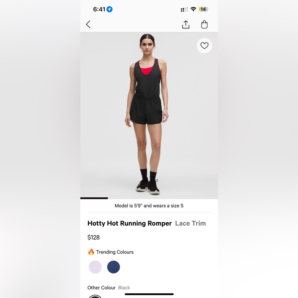 NWOT Lululemon Athletica Running Romper